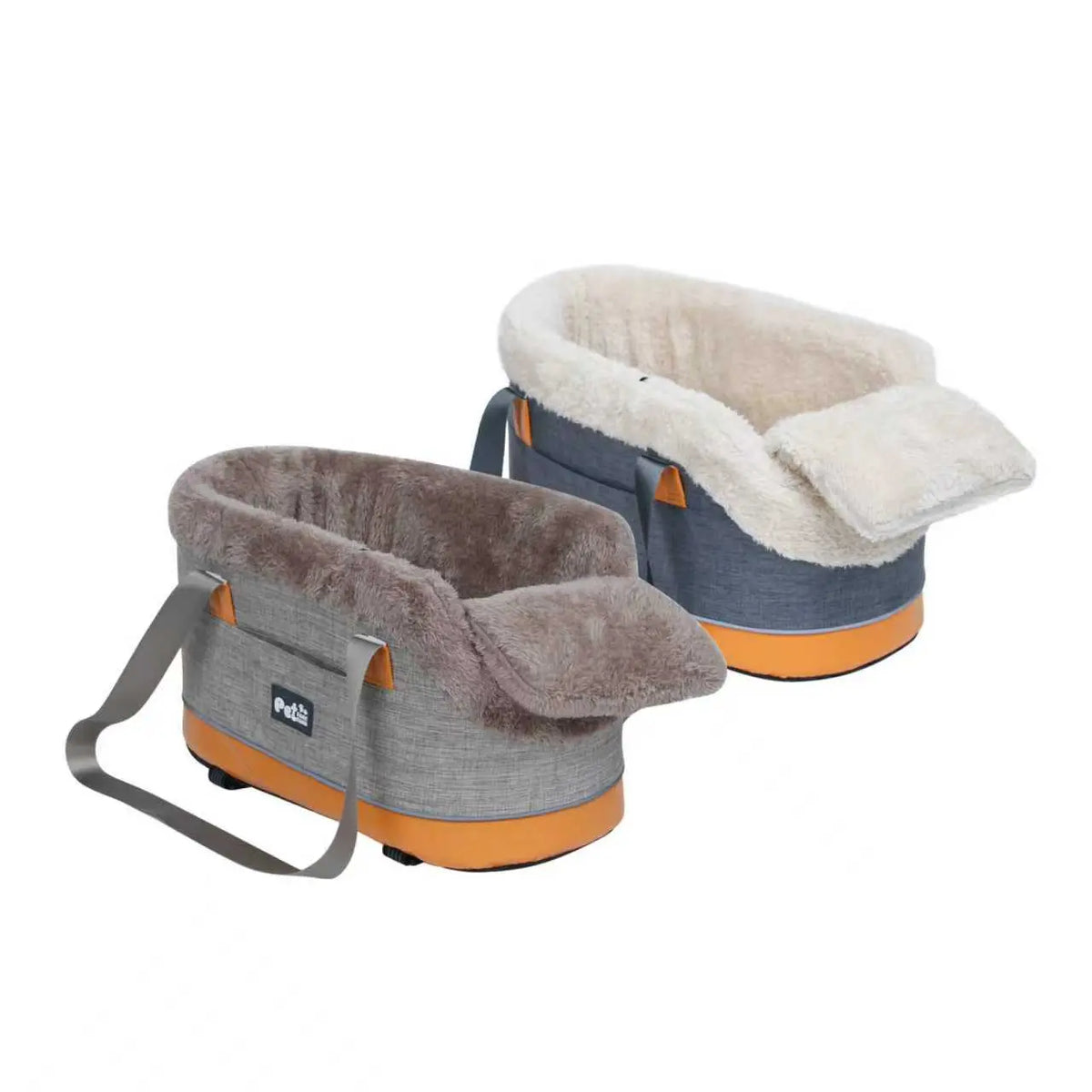 3-in-1 Oxford Poly Travel Pet Safety Seat - Versatile Carrier Bed for Small Breeds with Central Control and Armrest Mount, Secure Nest for Cats and Dogs
