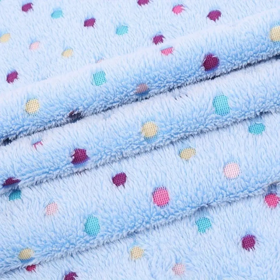Soft Fluffy Fleece Pet Blanket for Dogs and Cats - Cute Print Design, Large Size (40" x 30") - 3 Pack